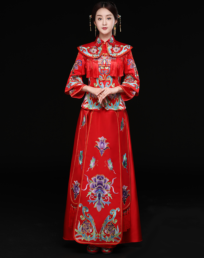 龍鳳褂新娘禮服，結(jié)婚禮服中式禮服