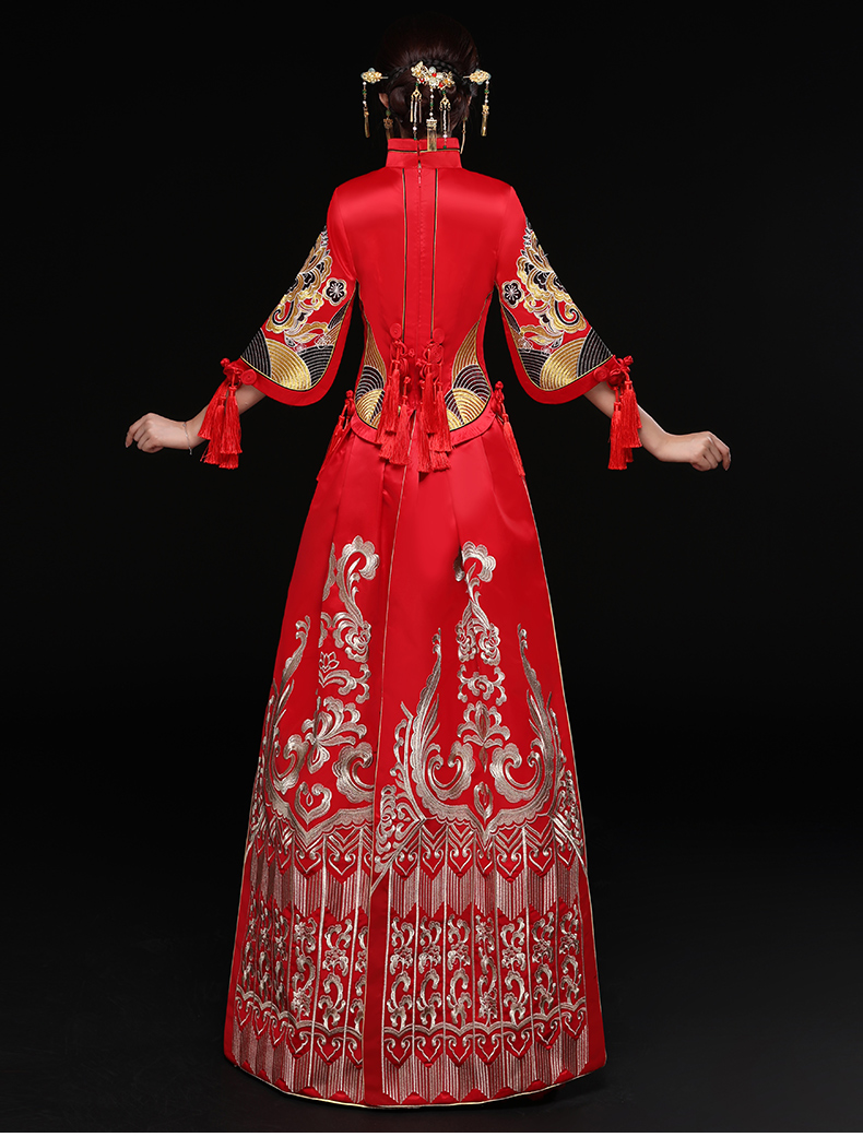 時(shí)尚家佳樂文學(xué)新娘禮服，結(jié)婚禮服中式禮服