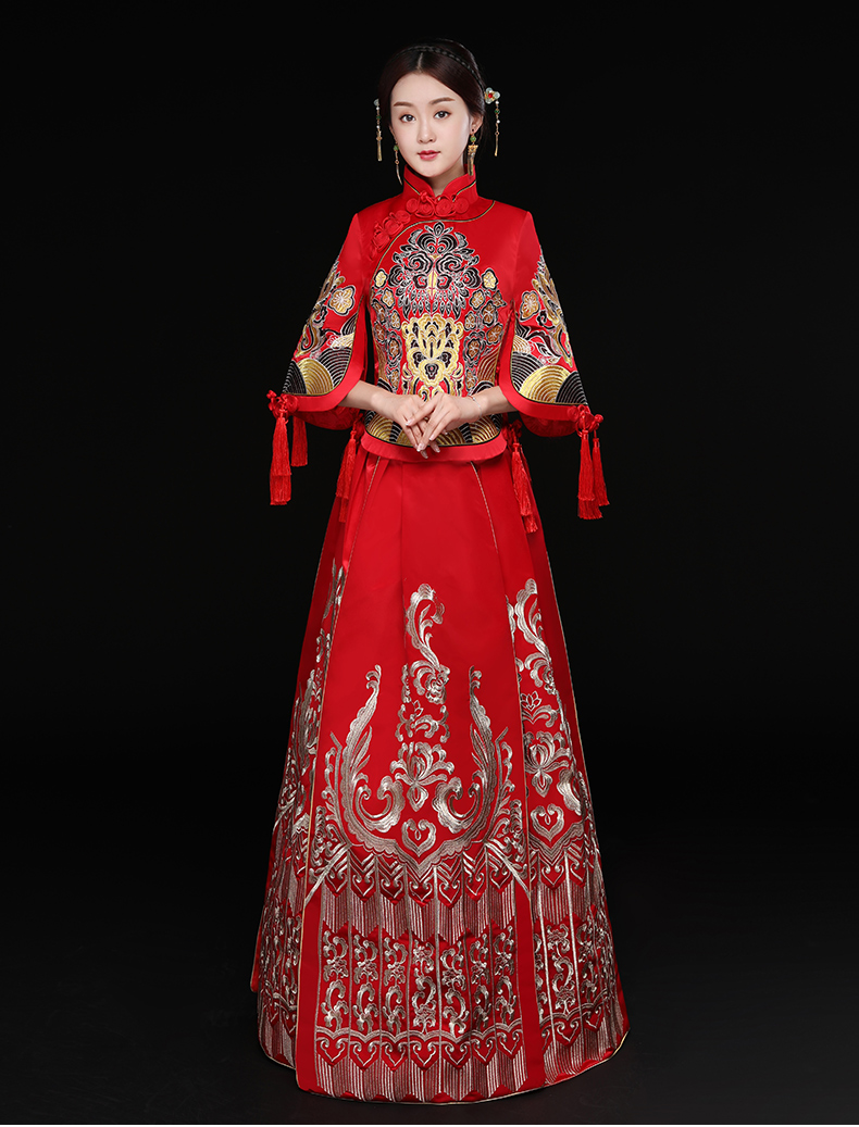 時(shí)尚家佳樂文學(xué)新娘禮服，結(jié)婚禮服中式禮服