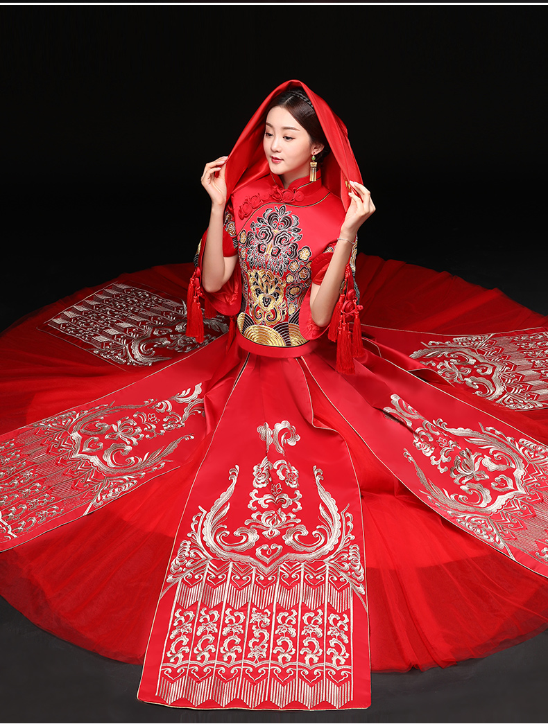 時(shí)尚家佳樂文學(xué)新娘禮服，結(jié)婚禮服中式禮服