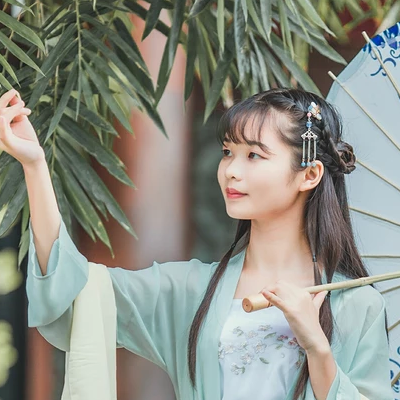小清新漢服女子頭像，唯美古風(fēng)女子真人頭像