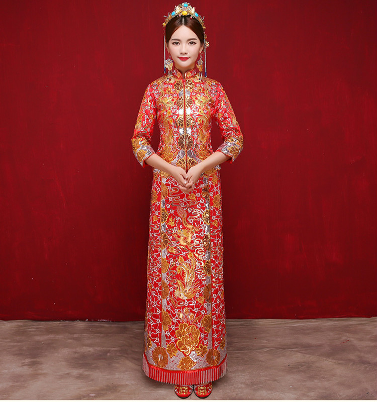 家佳樂文學(xué)時尚中式禮服，唯美時尚新娘禮服