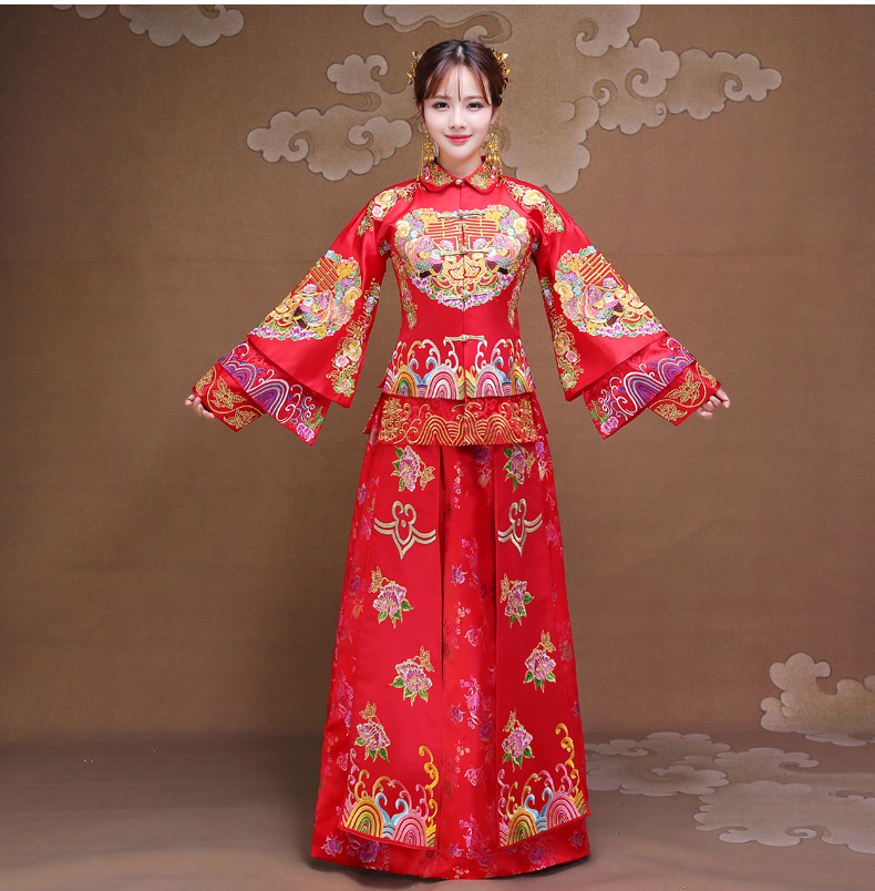 雙喜秀禾服，時(shí)尚復(fù)古新娘中式禮服