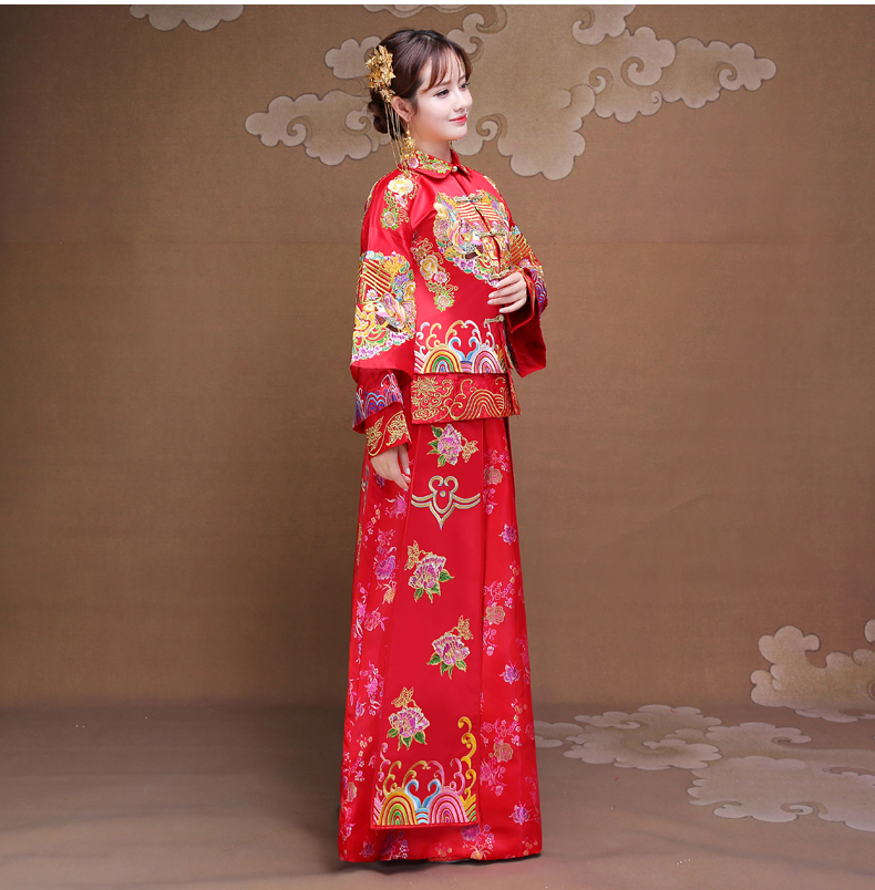 雙喜秀禾服，時(shí)尚復(fù)古新娘中式禮服