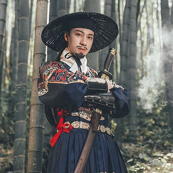 霸氣錦衣行帶刀頭像，唯美古風(fēng)男生真人頭像