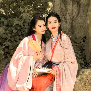 親密無間漢服古風頭像，唯美古風閨蜜頭像