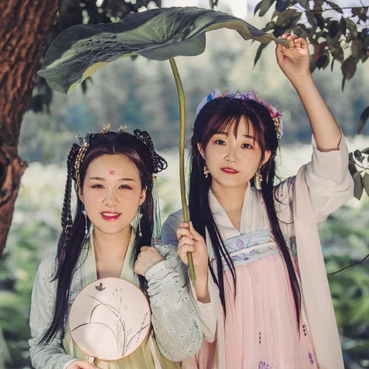 荷塘邊古風(fēng)頭像，唯美古風(fēng)閨蜜真人頭像