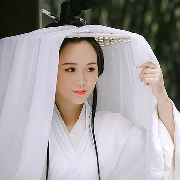 白衣俠女冷艷頭像，唯美古風(fēng)女子真人頭像