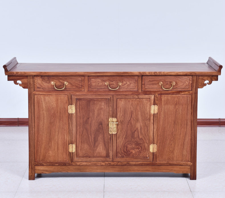 紅實(shí)木中式斗柜，仿古玄關(guān)中式柜子