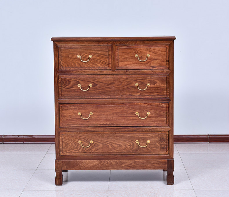 紅實(shí)木簡(jiǎn)約五斗柜，仿古儲(chǔ)物中式柜子