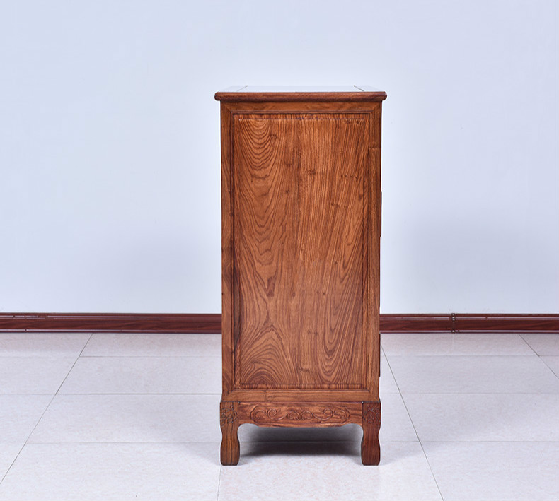 古典雕花五斗柜，仿古花梨木中式柜子