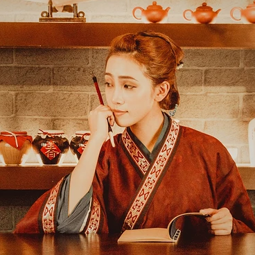 畫情唯美頭像，唯美古風(fēng)女子真人頭像