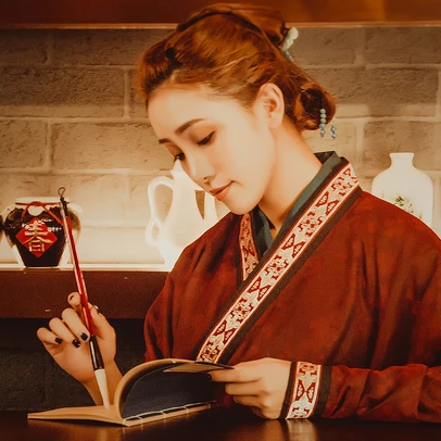 畫情唯美頭像，唯美古風(fēng)女子真人頭像