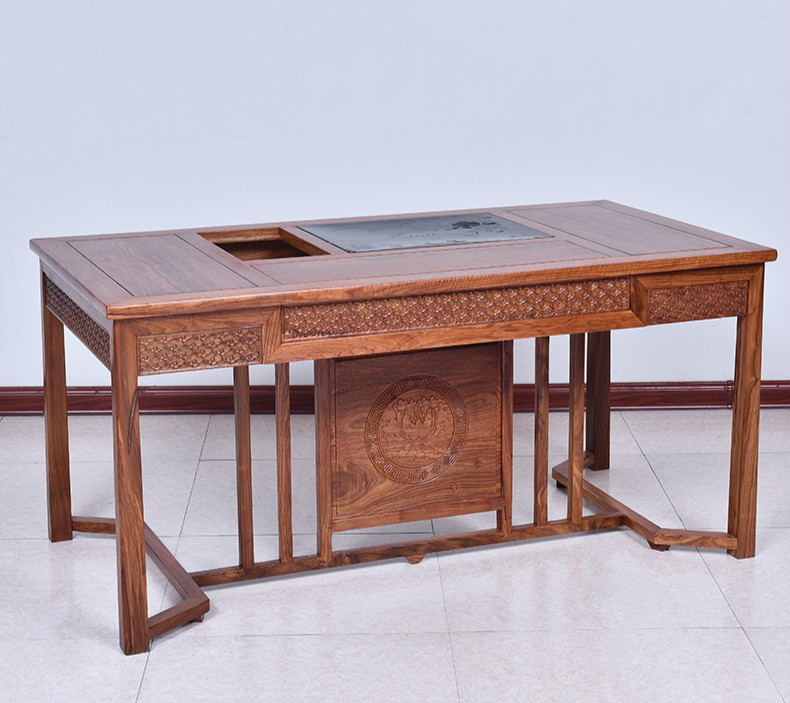 紅實(shí)木茶桌，新中式仿古茶桌