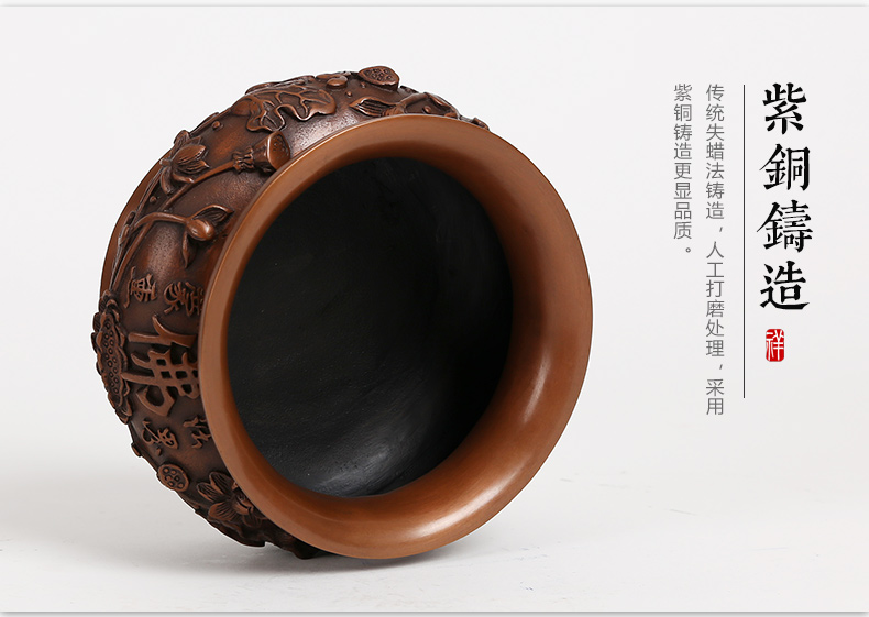 蓮花荷葉雕花香爐，仿古供佛熏香爐
