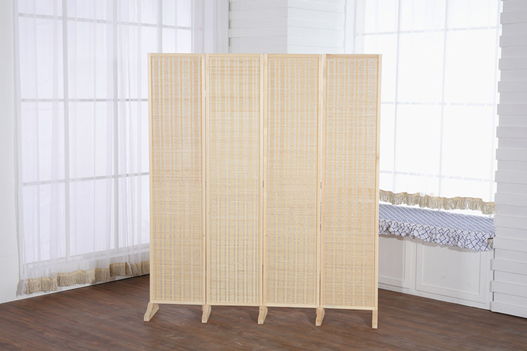 簡(jiǎn)易屏風(fēng)竹編隔斷，中式木質(zhì)屏風(fēng)