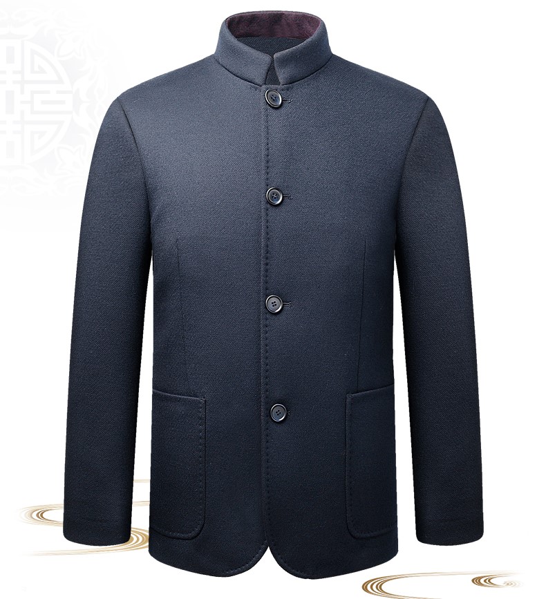 家佳樂文學(xué)外套民國男裝，羊毛呢唐裝中老年中山裝