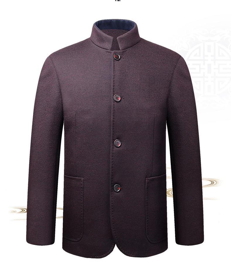 家佳樂文學(xué)外套民國男裝，羊毛呢唐裝中老年中山裝