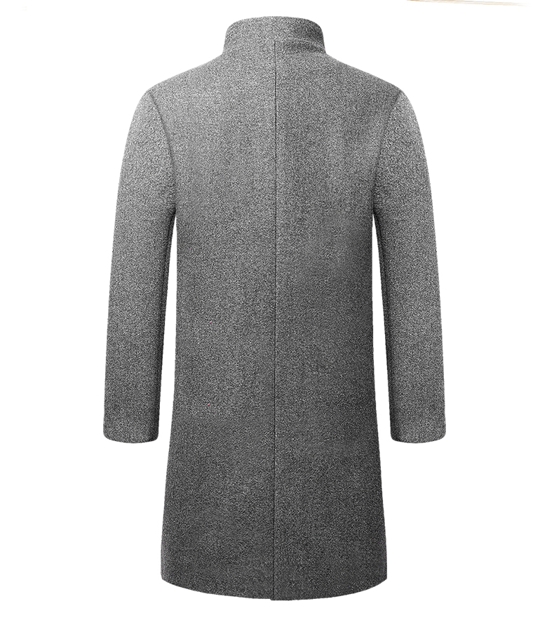 灰色長(zhǎng)款復(fù)古民族風(fēng)外套，中式唐裝中山裝