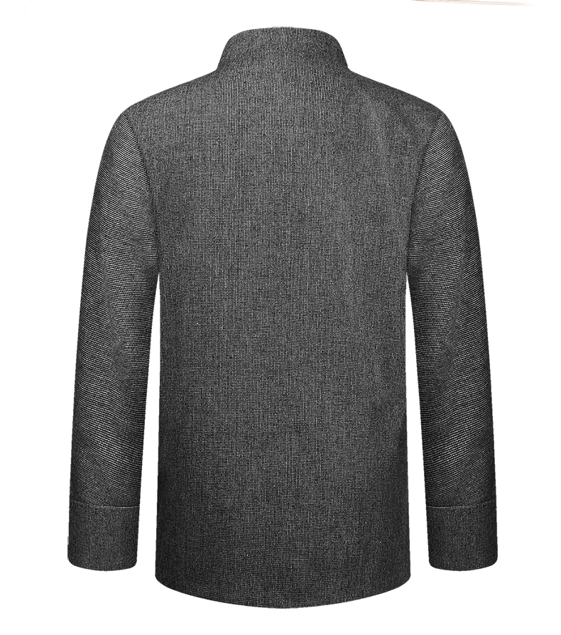 灰色繡花復(fù)古家佳樂(lè)文學(xué)外套，中式唐裝中山裝