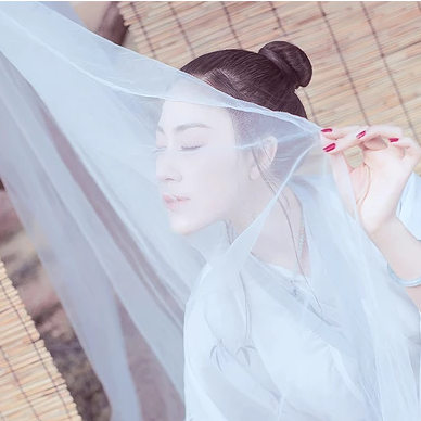 白衣冷艷女子頭像，唯美古風(fēng)真人頭像