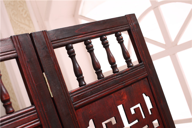 仿古實(shí)木屏風(fēng)隔斷，精美中式屏風(fēng)