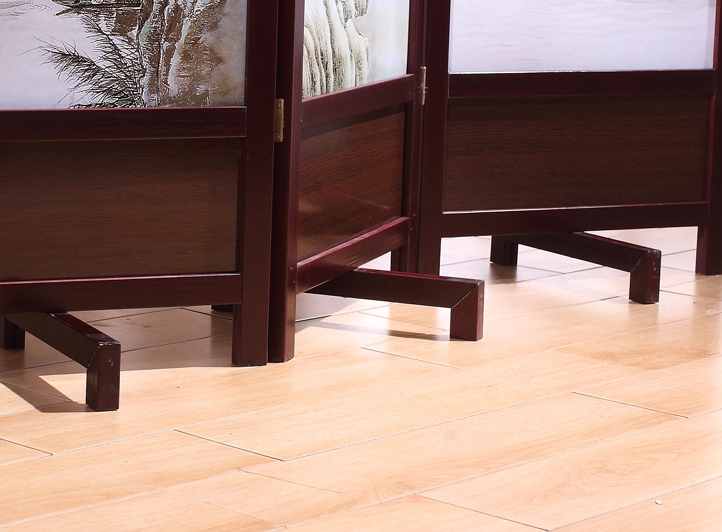 家佳樂(lè)文學(xué)實(shí)木古典屏風(fēng)隔斷，山水畫中式屏風(fēng)