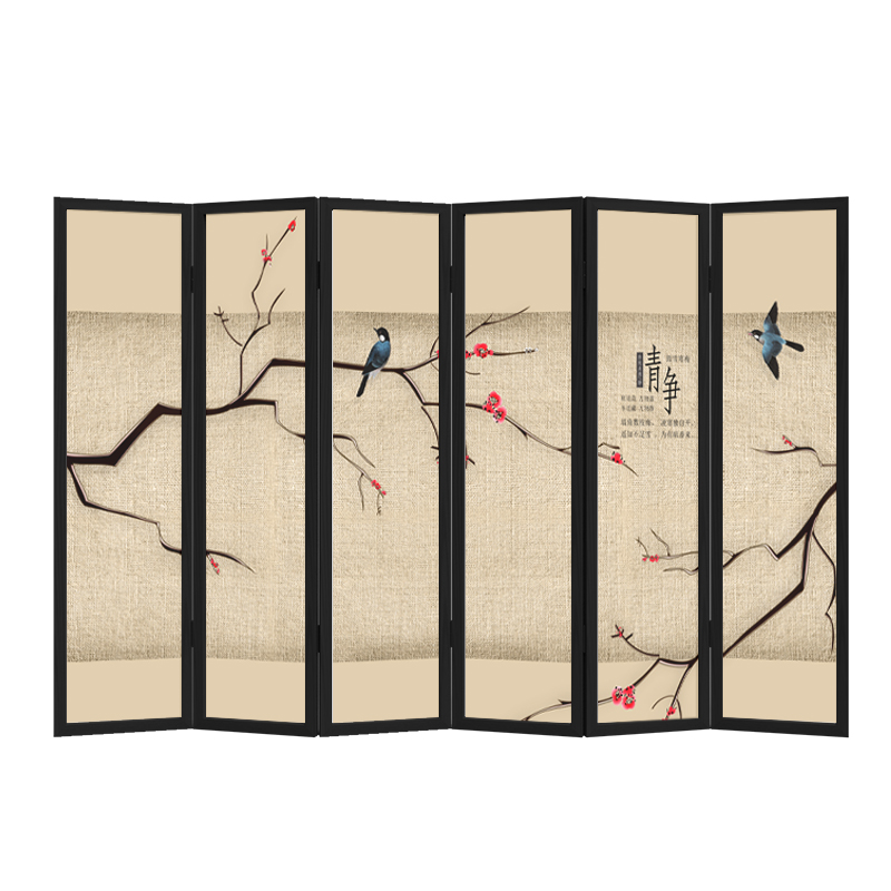 家佳樂文學(xué)實(shí)木中式屏風(fēng)隔斷