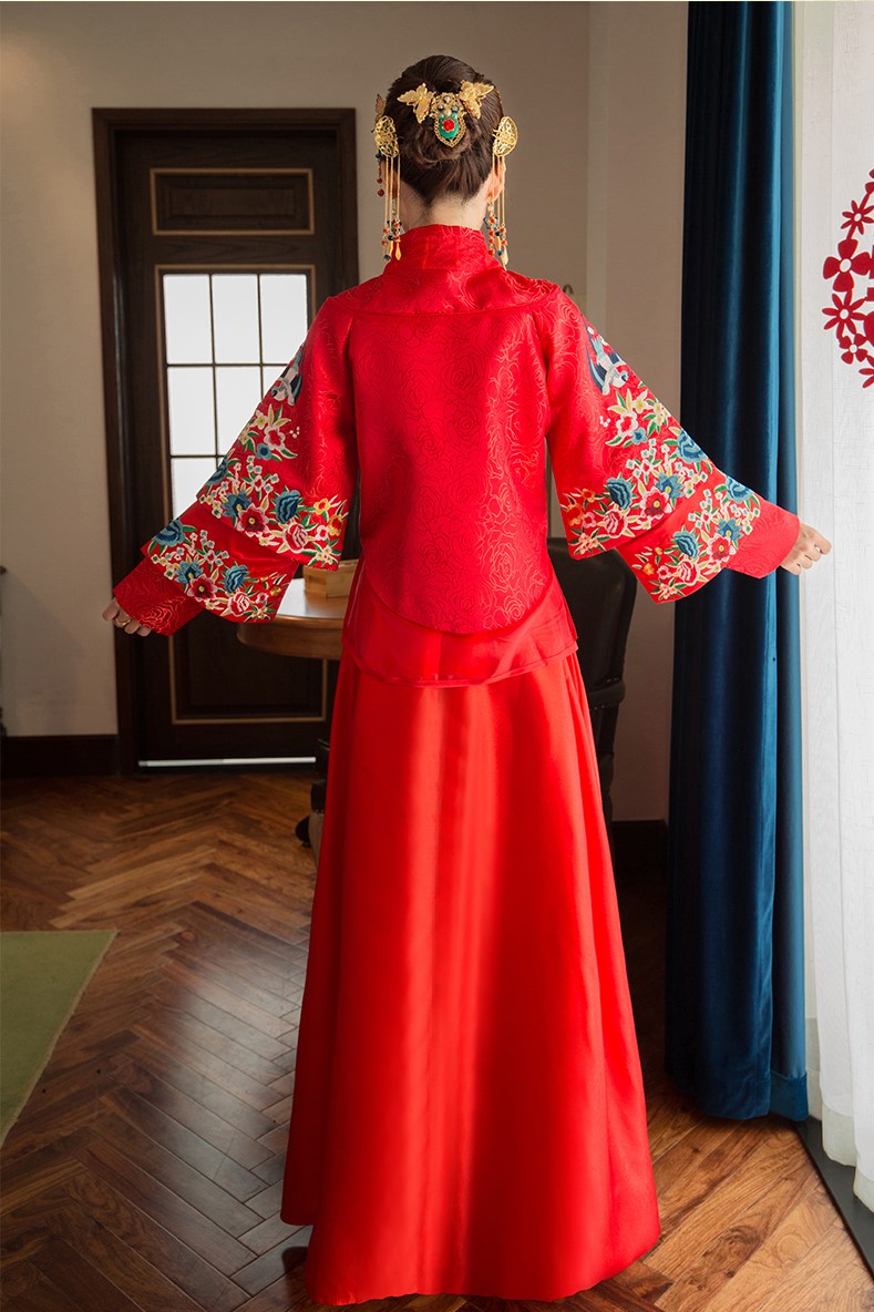 家佳樂文學精致刺繡中式禮服新娘禮服