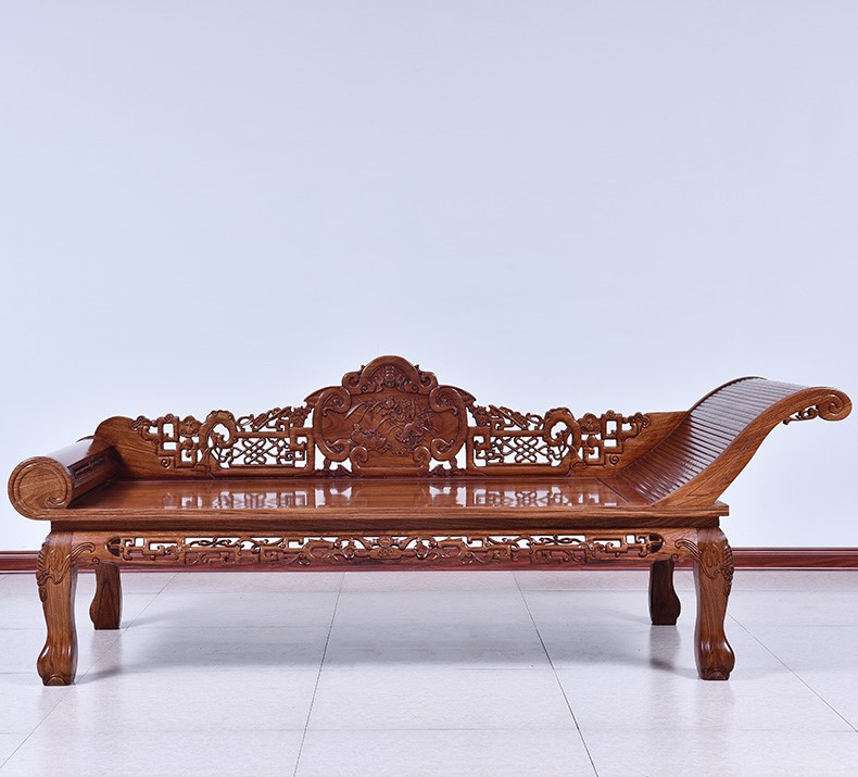 中式花梨木羅漢床，實木中式床貴妃榻