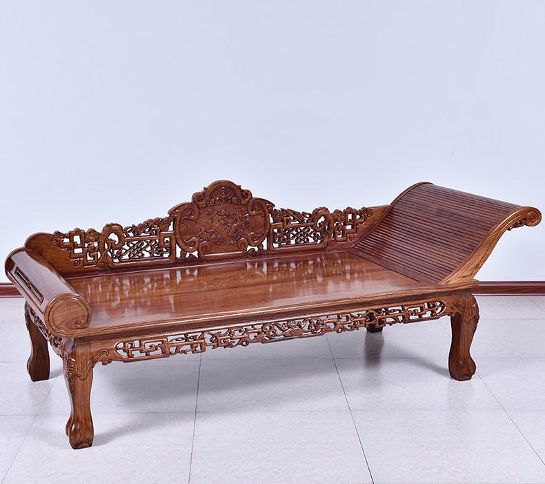 中式花梨木羅漢床，實木中式床貴妃榻