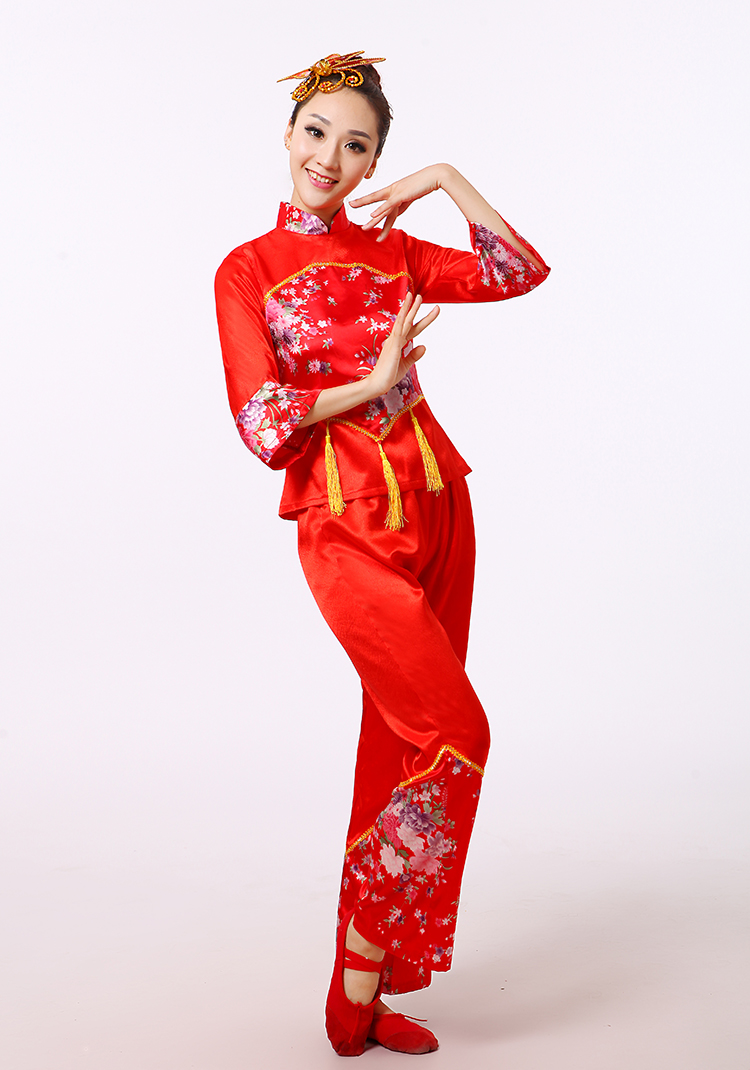 東北秧歌服裝民族腰鼓表演服，少數(shù)民族服裝