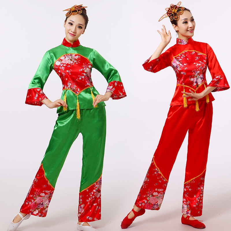 東北秧歌服裝民族腰鼓表演服，少數(shù)民族服裝