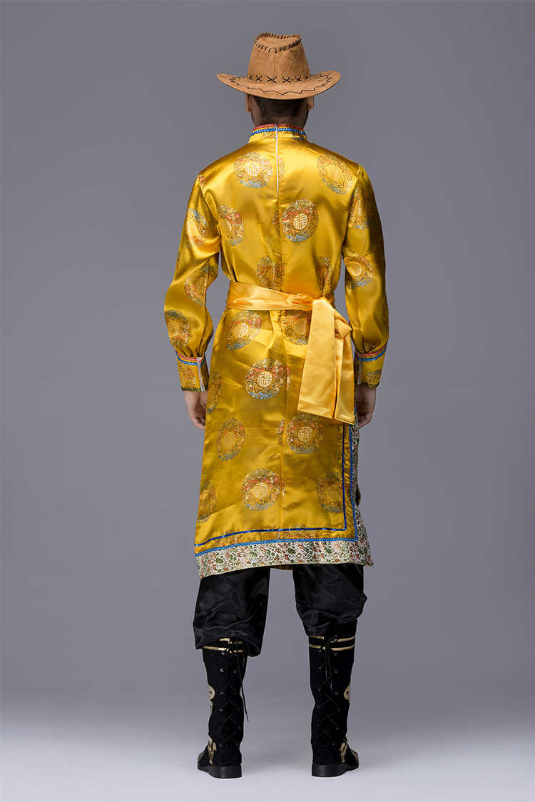 民族風(fēng)味十足的蒙古族蒙古袍男裝，少數(shù)民族服