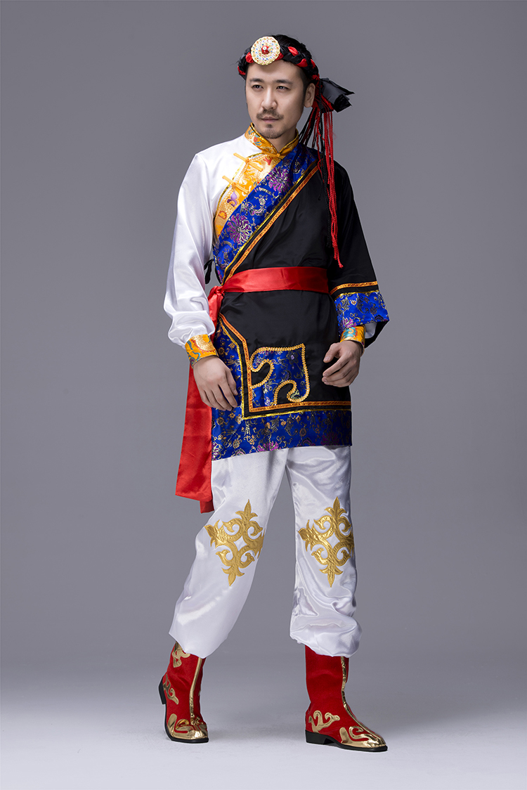 別具一格的蒙古族男裝服飾，蒙古袍少數(shù)民族服