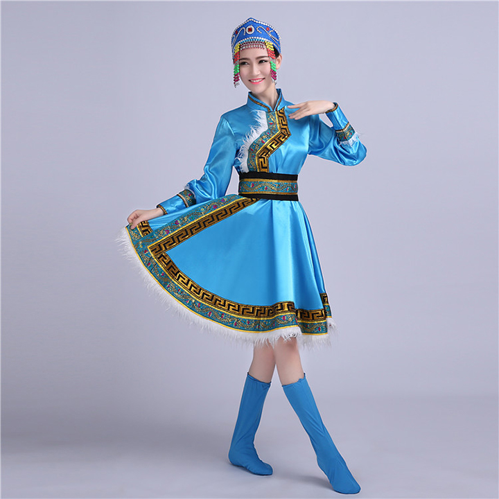 簡約大方的蒙古族女裝服飾，少數(shù)民族服裝