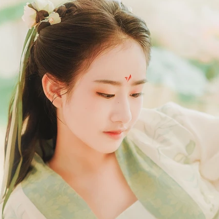小清新漢服少女頭像，唯美古風(fēng)真人頭像