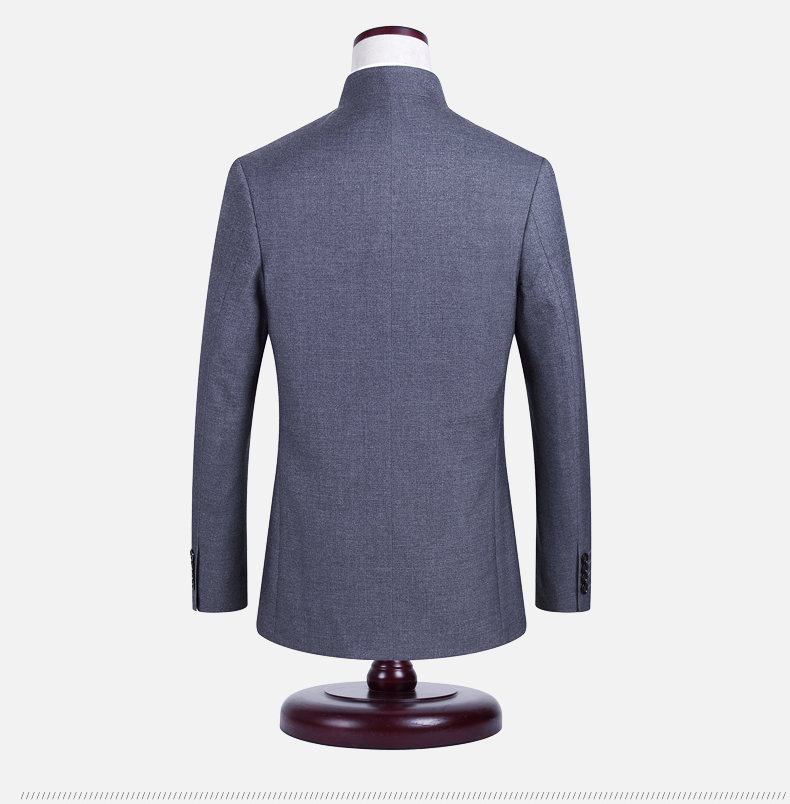 立領(lǐng)圓角家佳樂文學(xué)男士修身版中山裝