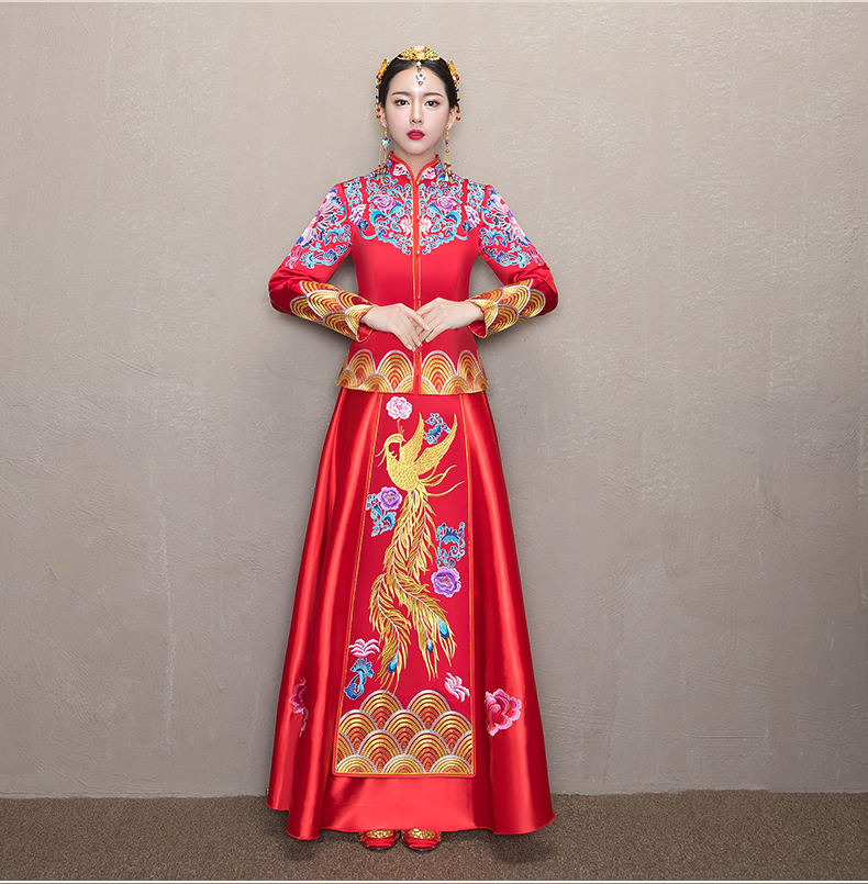 復(fù)古典雅秀禾服，時(shí)尚中式禮服新娘禮服