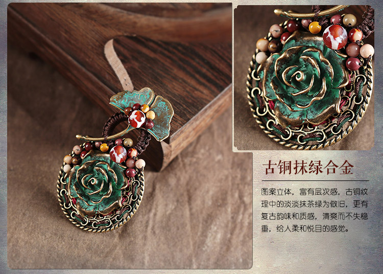 葉痕復(fù)古文藝胸針，民族風(fēng)風(fēng)胸花飾品