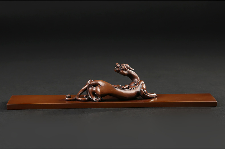 仿古螭龍鎮(zhèn)紙，書房擺件