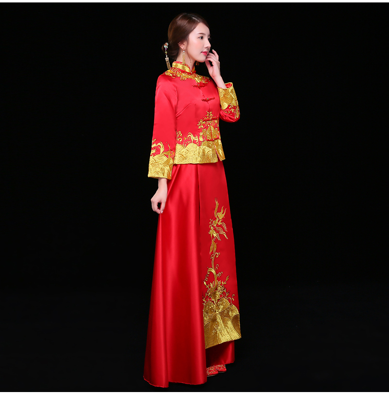 古典喜服中式禮服，秀禾服新娘結(jié)婚禮服