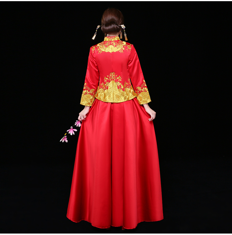 古典喜服中式禮服，秀禾服新娘結(jié)婚禮服