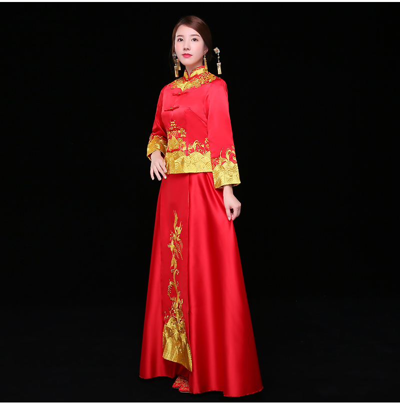 古典喜服中式禮服，秀禾服新娘結(jié)婚禮服