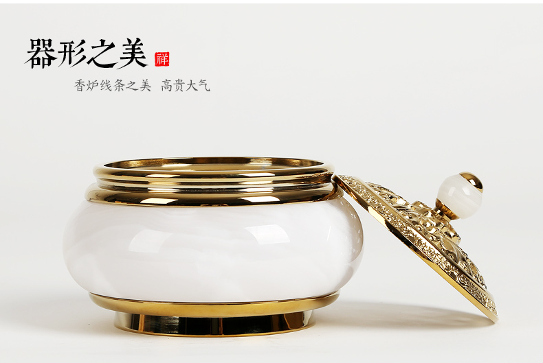 金玉滿堂香爐，創(chuàng)意銅玉熏香爐