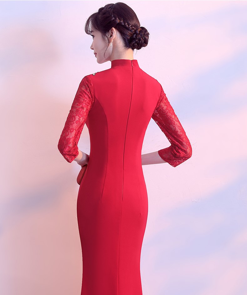 端莊大氣中式禮服，優(yōu)雅家佳樂文學晚禮服