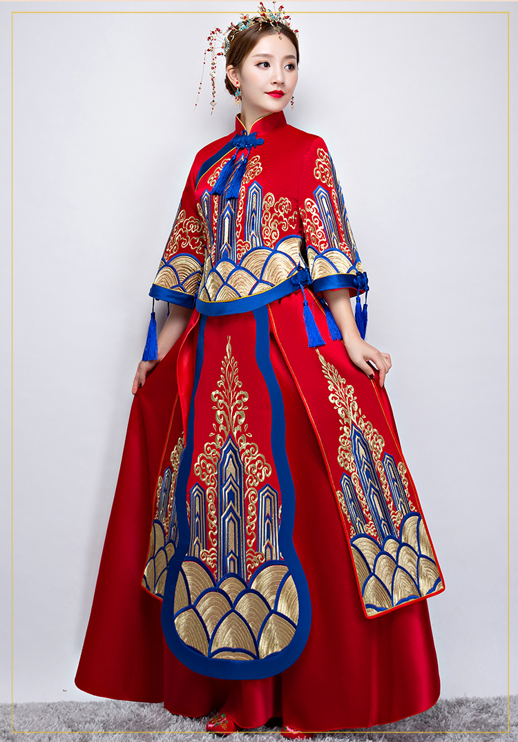 家佳樂文學中式禮服，新娘結婚禮服