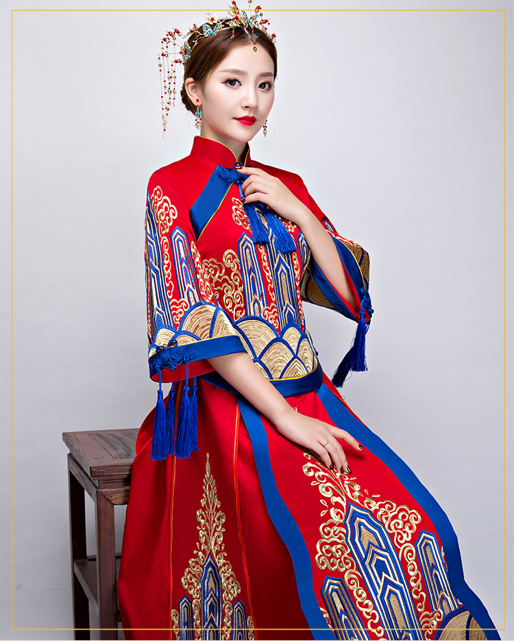 家佳樂文學中式禮服，新娘結婚禮服