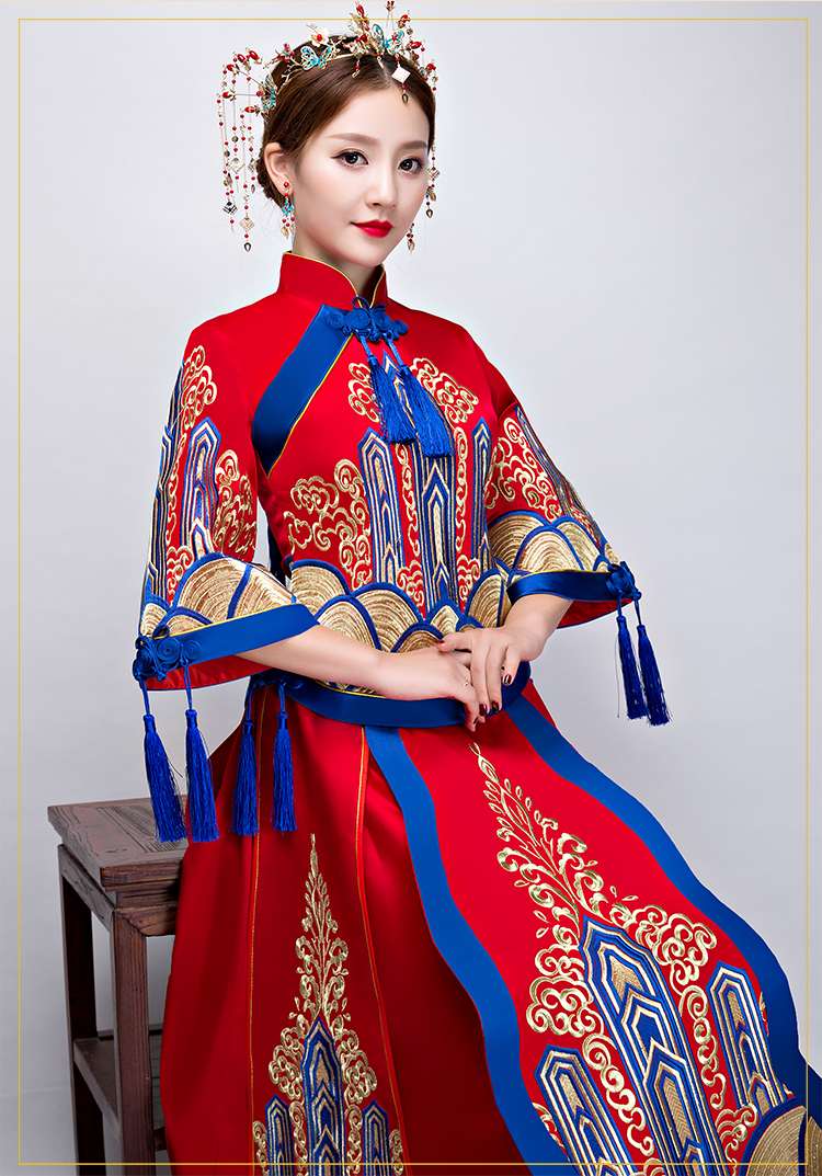 家佳樂文學中式禮服，新娘結婚禮服