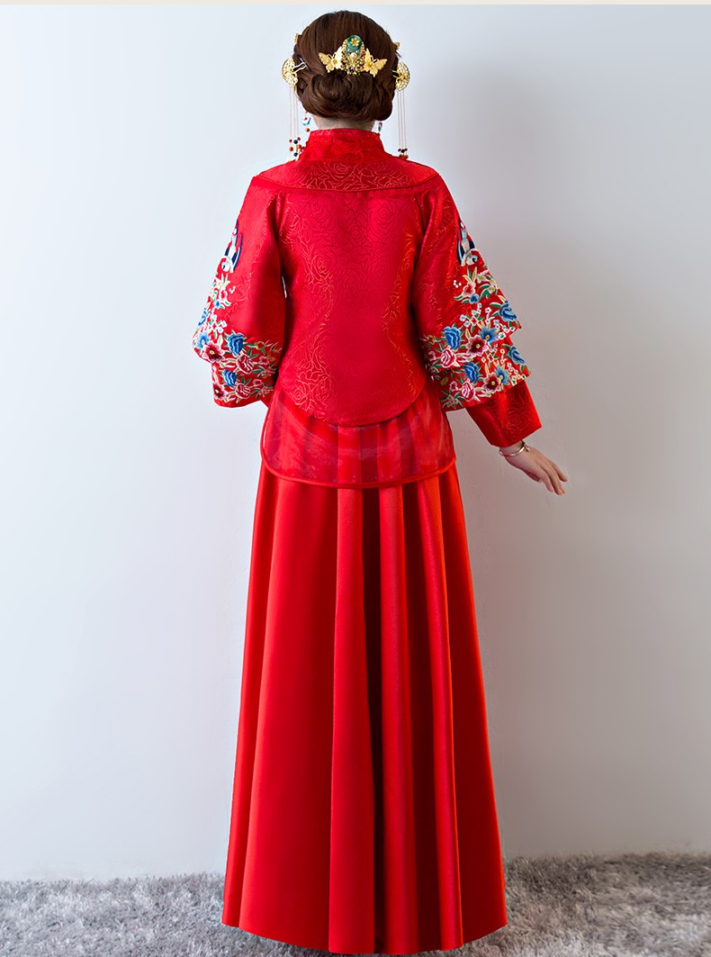 古色古香中式禮服，家佳樂文學(xué)新娘結(jié)婚禮服